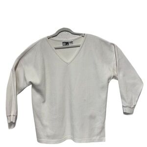 Nordstrom Oversized White V-Neck Tunic